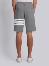 Light Grey Classic Sweat Shorts With Engineered 4-bar Stripe
