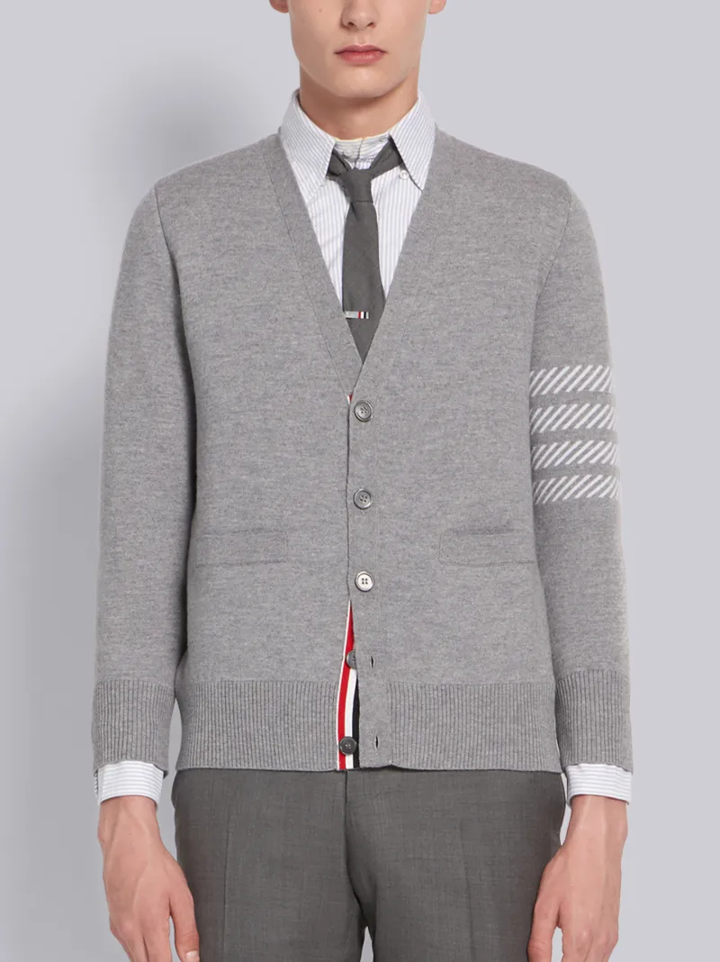 thom browne grey cardigan