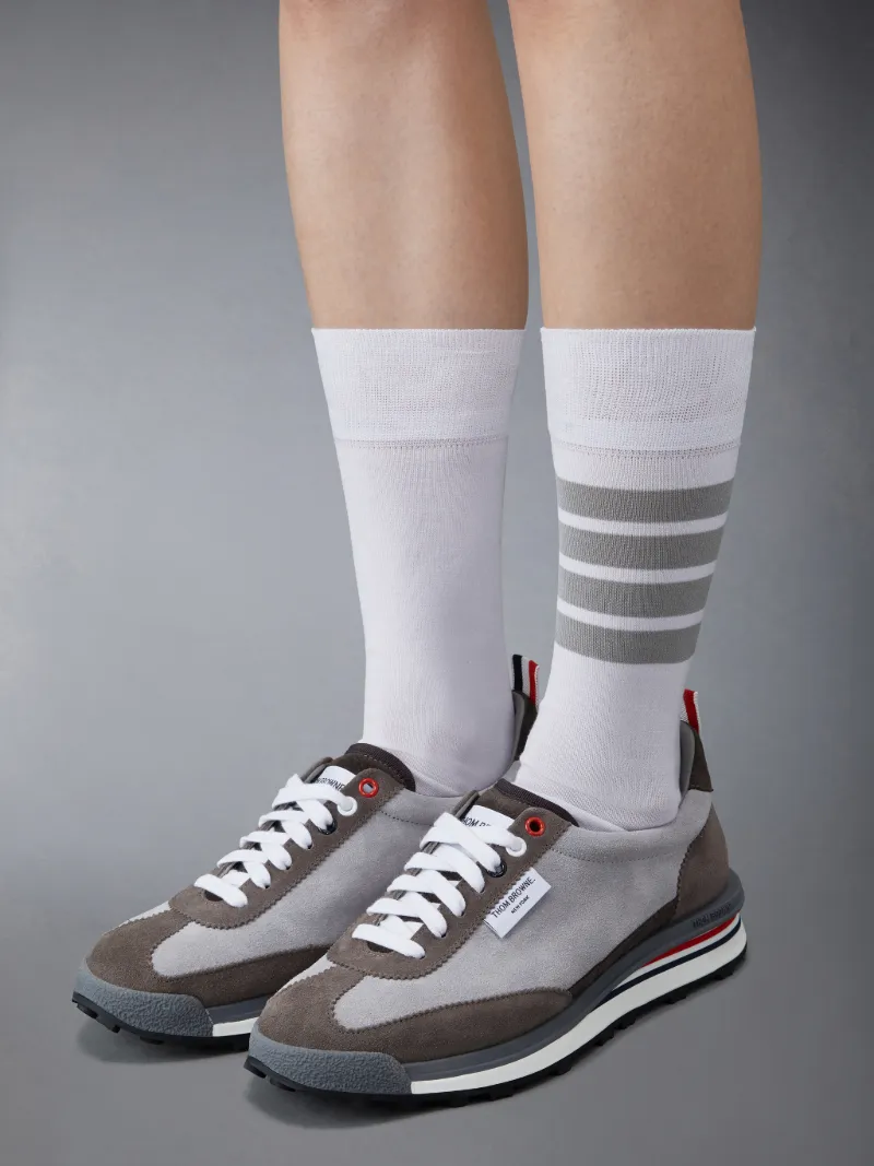 Light Grey Kid Suede Tech Runner Light Grey Kid Suede Tech Runner