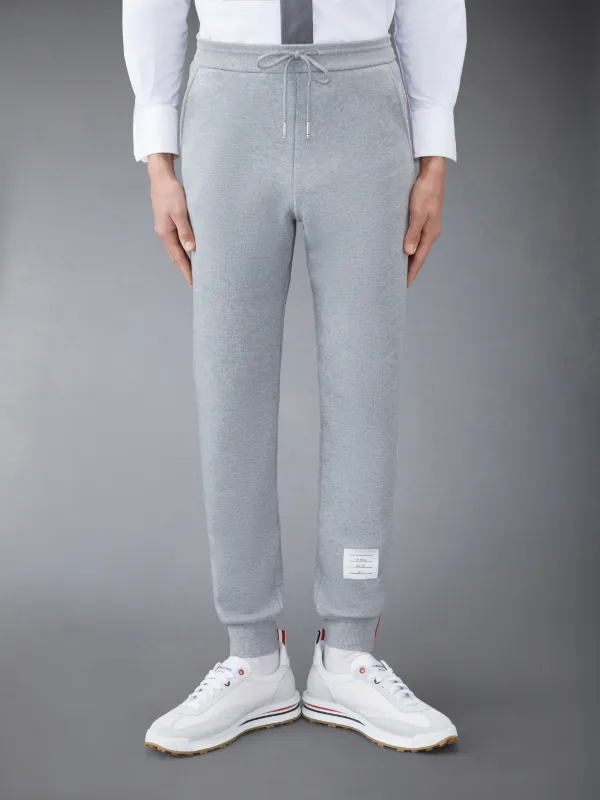 Light Grey Loopback Jersey Vertical Stripe Sweatpant