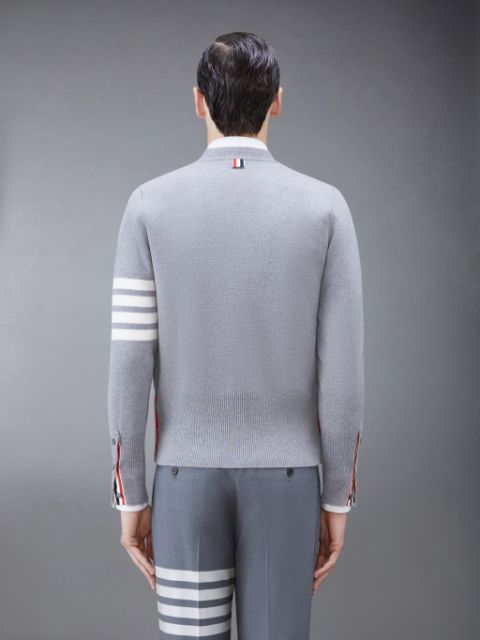 Fun-Mix Aran Cable Donegal 4-Bar Cardigan | Thom Browne