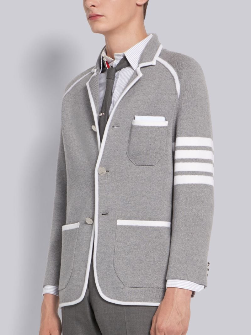 Light Grey Milano Stitch Sack Jacket 