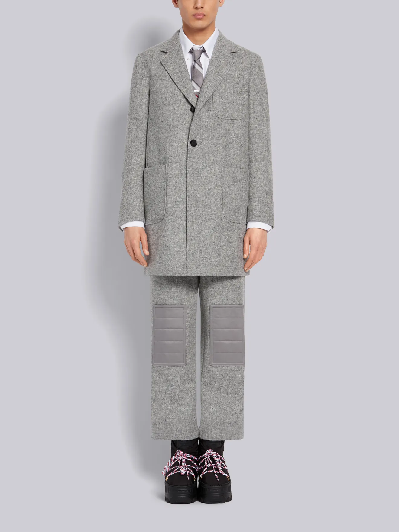 light grey overcoat