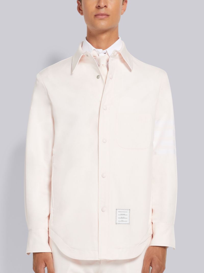 Light Pink Cotton 4-Bar Shirt Jacket