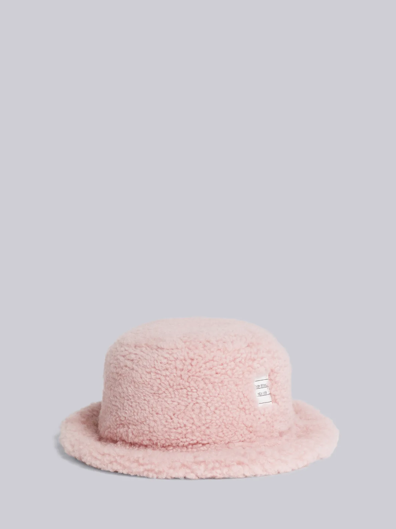 Light Pink Dyed Shearling Bucket Hat 