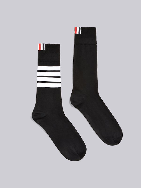 Lightweight Cotton 4-Bar Mid-calf Socks