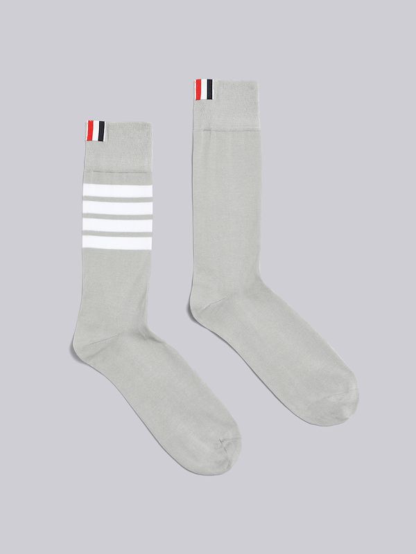 Lightweight Cotton 4-Bar Mid-calf Socks
