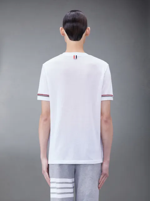 【THOM BROWNE】Cotton Milano Stripe Short Sleeve T-Shirt Thom Browne Cotton Milano Stripe Tee | REVERSIBLE