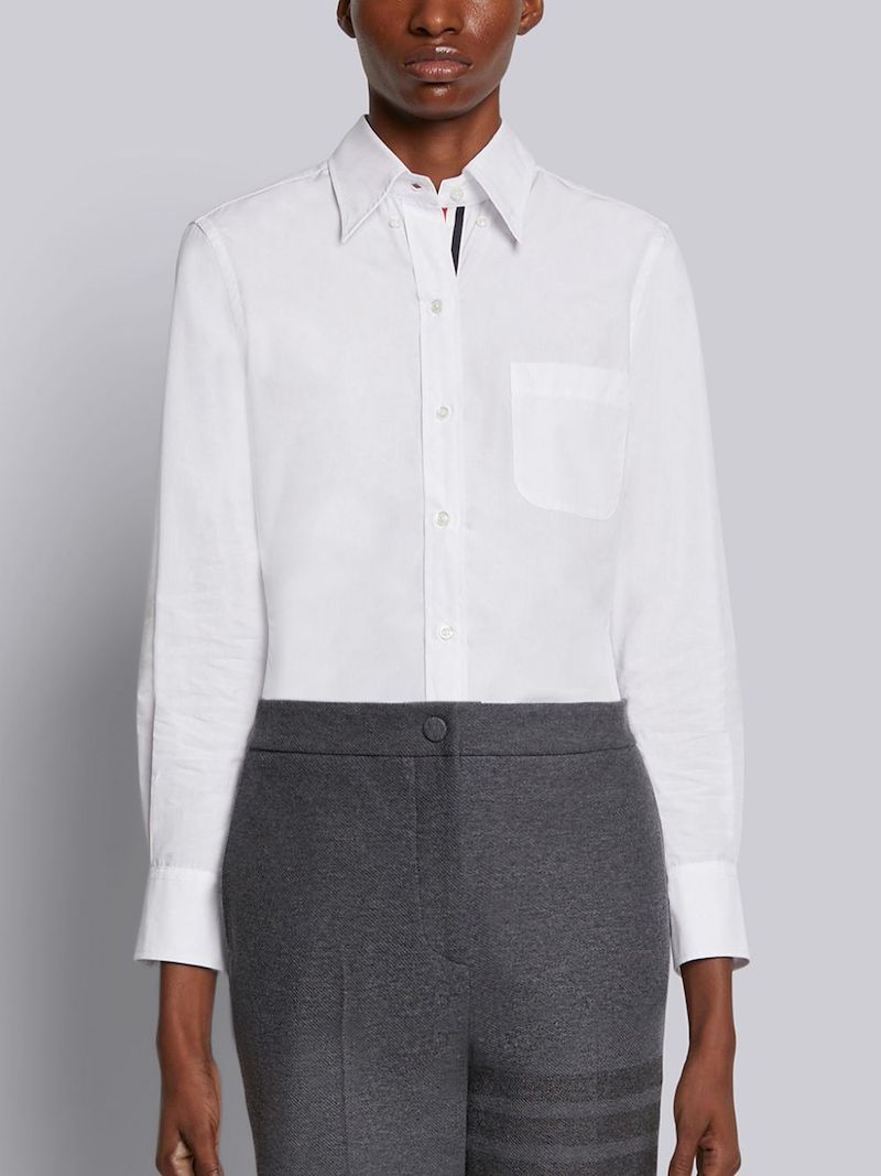 logo-patch cotton shirt