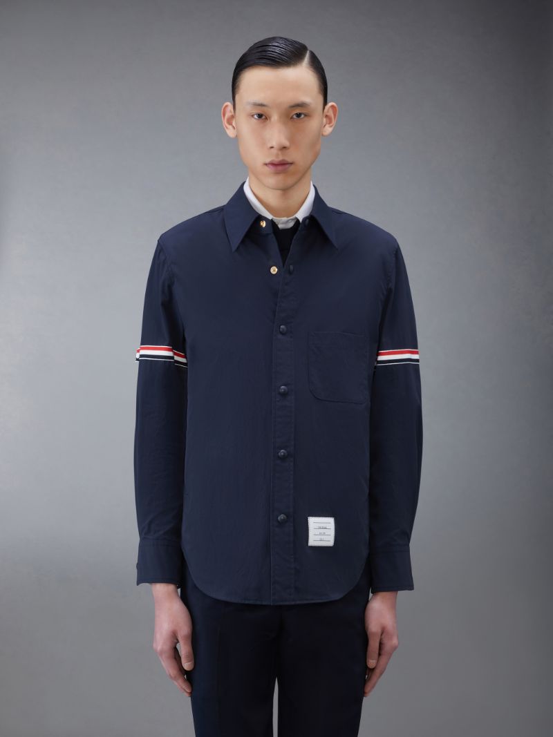 logo-patch long-sleeve shirt | Thom Browne