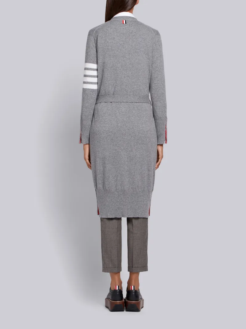 long grey cashmere cardigan
