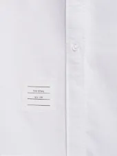 Long Sleeve Button Down Knee Length Shirtdress In Oxford