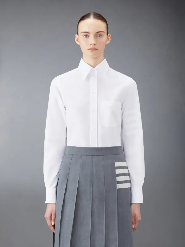long-sleeve button-fastening shirt