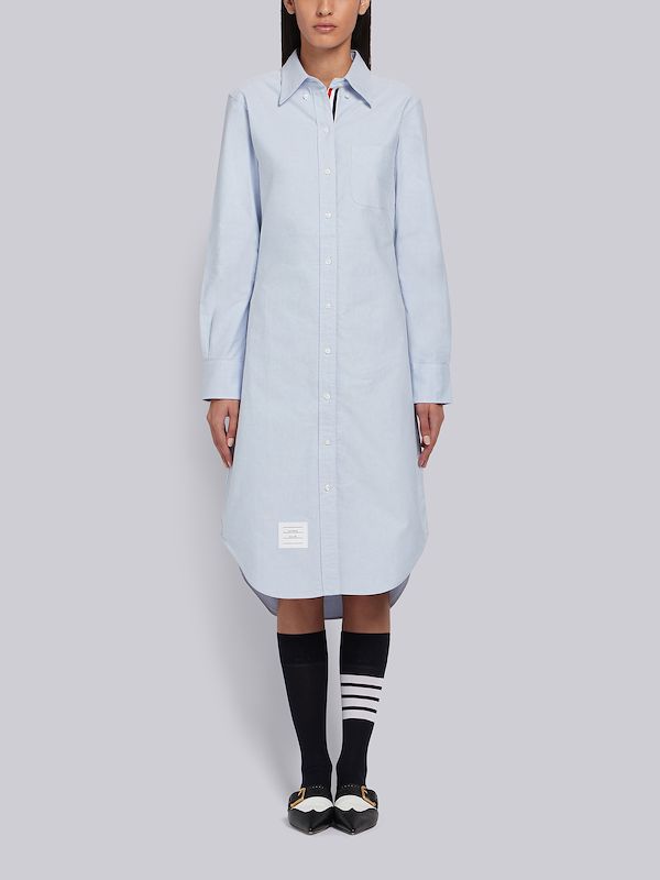 long-sleeve midi shirtdress