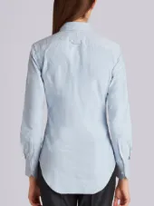 Long Sleeve Shirt Grosgrain Placket In Blue Oxford