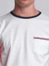 Long Sleeve T-Shirt In Colorblocked Cotton Jersey