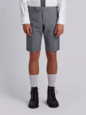 Low Rise Skinny Short With Red, White And Blue Selvedge Back Leg Placement In School Uniform Plain Weave