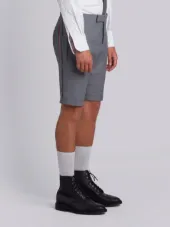 Low Rise Skinny Short With Red, White And Blue Selvedge Back Leg Placement In School Uniform Plain Weave