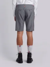 Low Rise Skinny Short With Red, White And Blue Selvedge Back Leg Placement In School Uniform Plain Weave