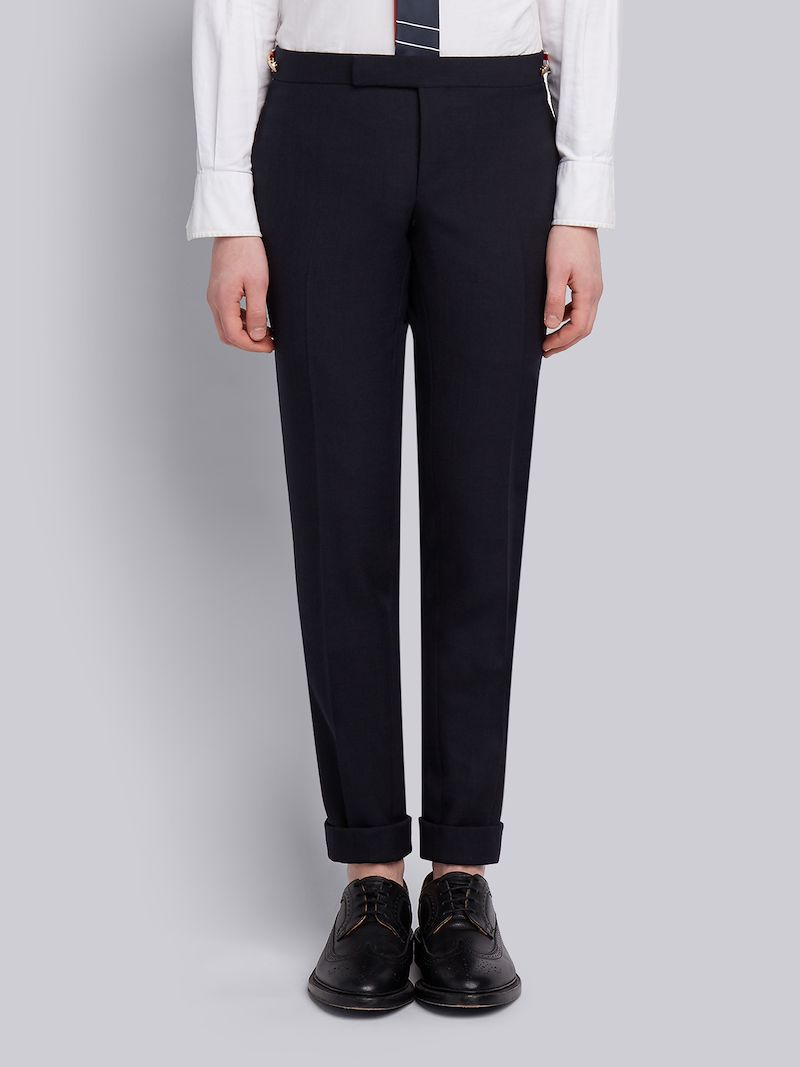 Low Rise Skinny Side Tab Trouser In 2 Ply Fresco Thom Browne Official
