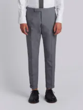 Low Rise Skinny Trouser With Red, White And Blue Selvedge Back Leg Placement In School Uniform Plain Weave