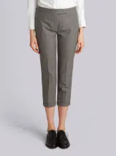 Lowrise Skinny Trousers In Medium Grey 2-Ply Wool Fresco