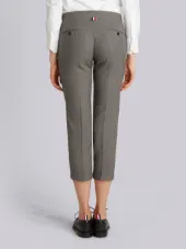 Lowrise Skinny Trousers In Medium Grey 2-Ply Wool Fresco