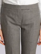 Lowrise Skinny Trousers In Medium Grey 2-Ply Wool Fresco