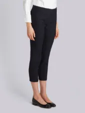 Lowrise Skinny Trousers In Navy 2-Ply Wool Fresco