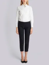 Lowrise Skinny Trousers In Navy 2-Ply Wool Fresco