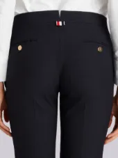 Lowrise Skinny Trousers In Navy 2-Ply Wool Fresco