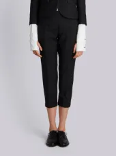 Lowrise Skinny Trousers With Grosgrain Tuxedo Stripe In Extra Fine Merino Kid Mohair
