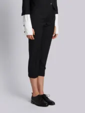 Lowrise Skinny Trousers With Grosgrain Tuxedo Stripe In Extra Fine Merino Kid Mohair