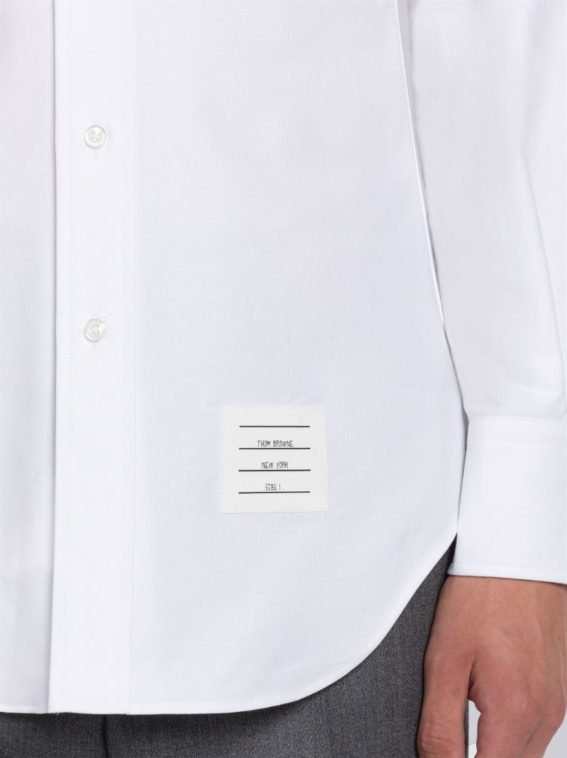 MADRAS FLOWER PATCH APPLIQUE POINT COLLAR SHIRT | Thom Browne