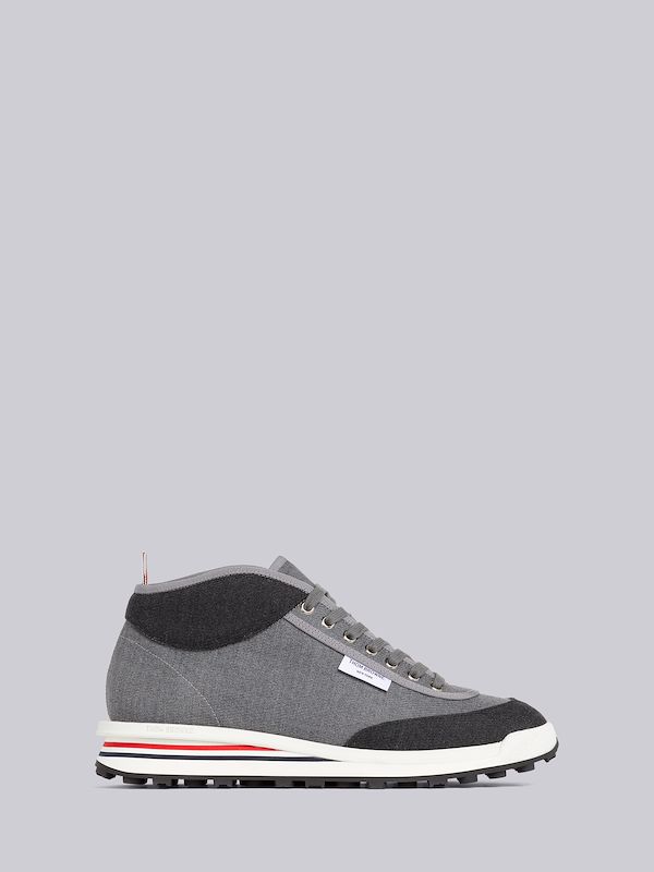 Medium Grey Canvas Rugby Trainer