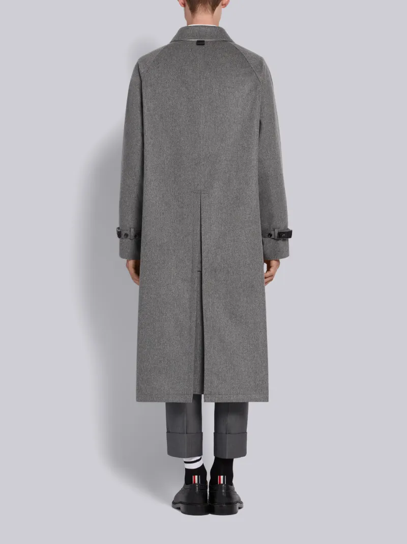 Medium Grey Cashmere Raglan Car Coat