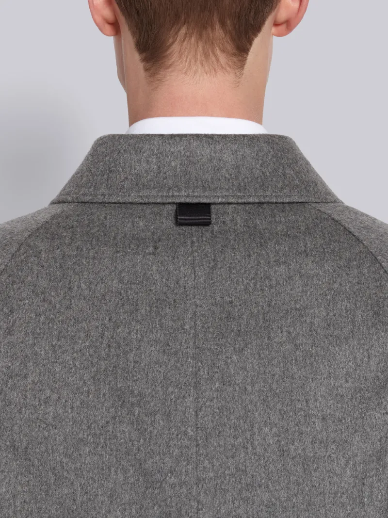 Medium Grey Cashmere Raglan Car Coat