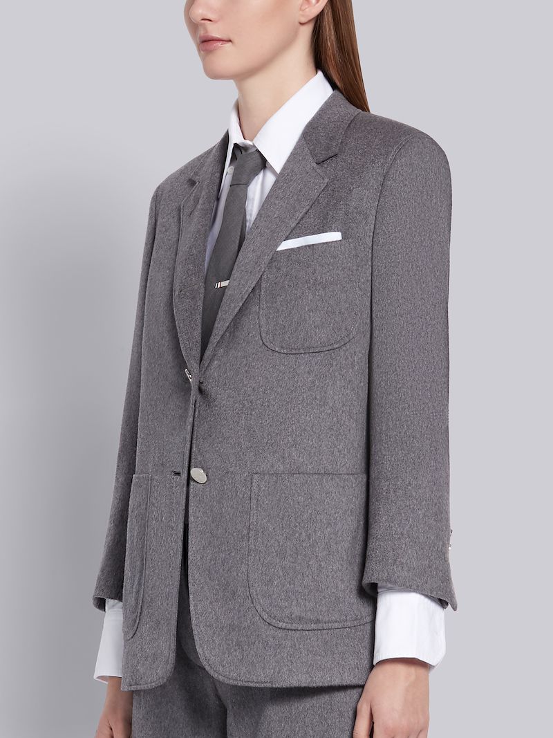 Medium Grey Cashmere Sack Jacket