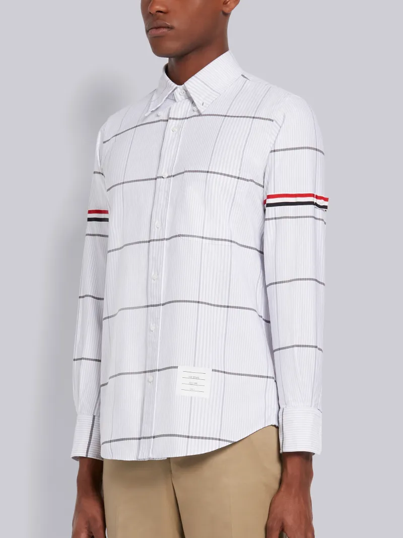 thom browne grosgrain armband oxford shirt