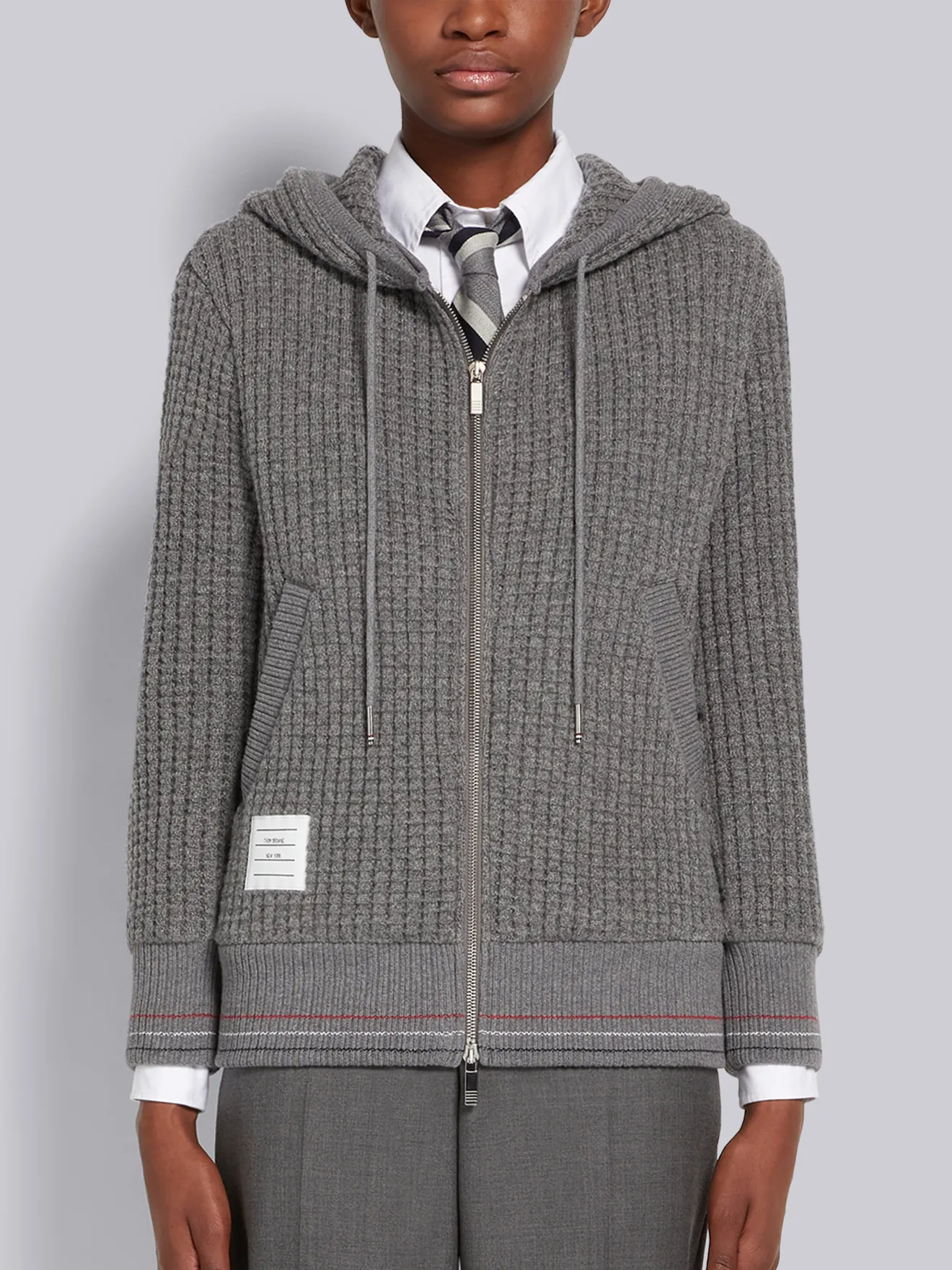 wool zip hoodie