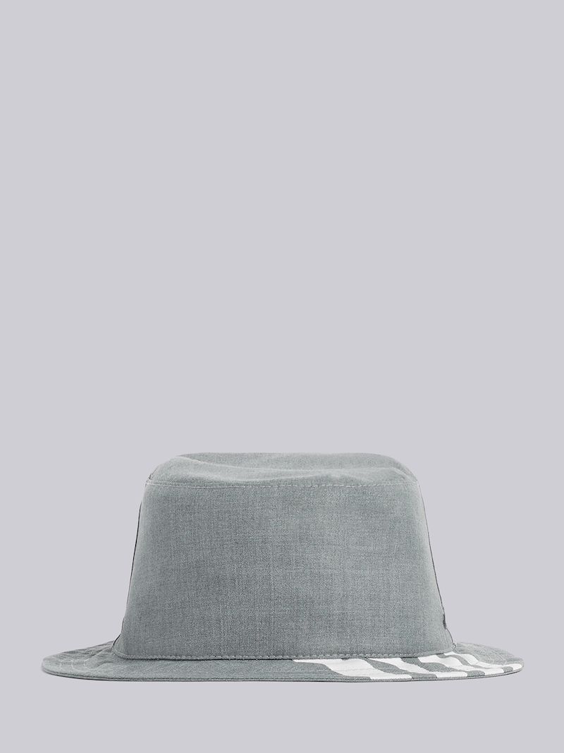 Medium Grey Classic 4-Bar Bucket Hat 