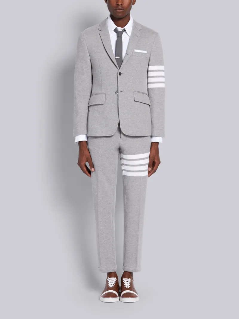 Medium Grey Classic Loop Back 4-Bar Classic Sport Coat | Thom Browne