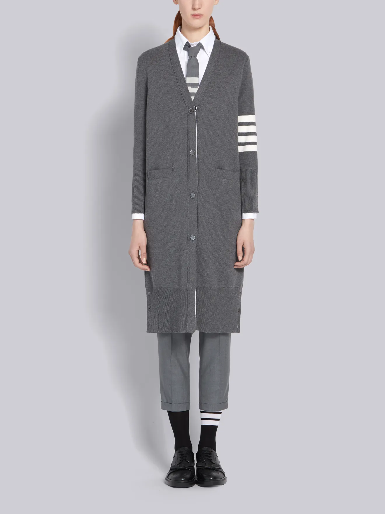 thom browne grey sweater