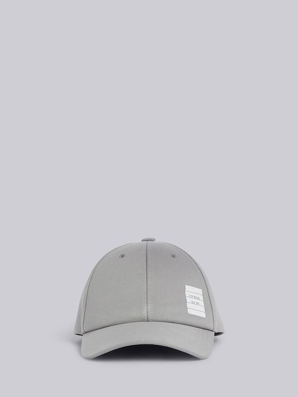 Medium Grey Cotton Twill Baseball Cap