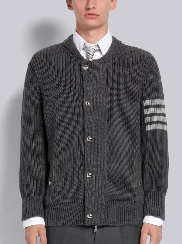 thom browne black cardigan