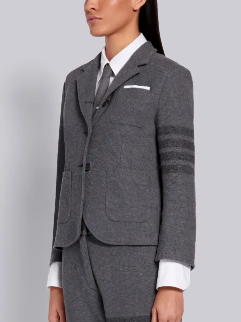 Dark Grey Cotton Boucle Suiting 