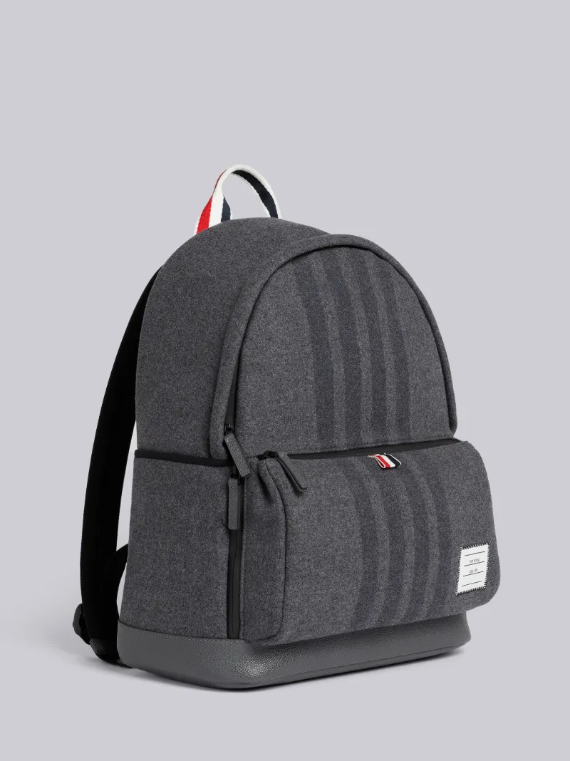 Medium Grey Double Face Melton 4-Bar Easy Backpack