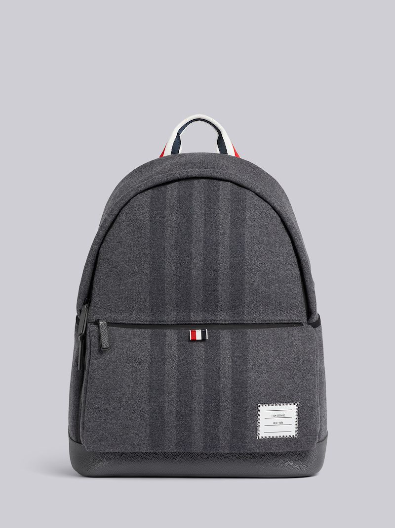 Medium Grey Double Face Melton 4-Bar Easy Backpack