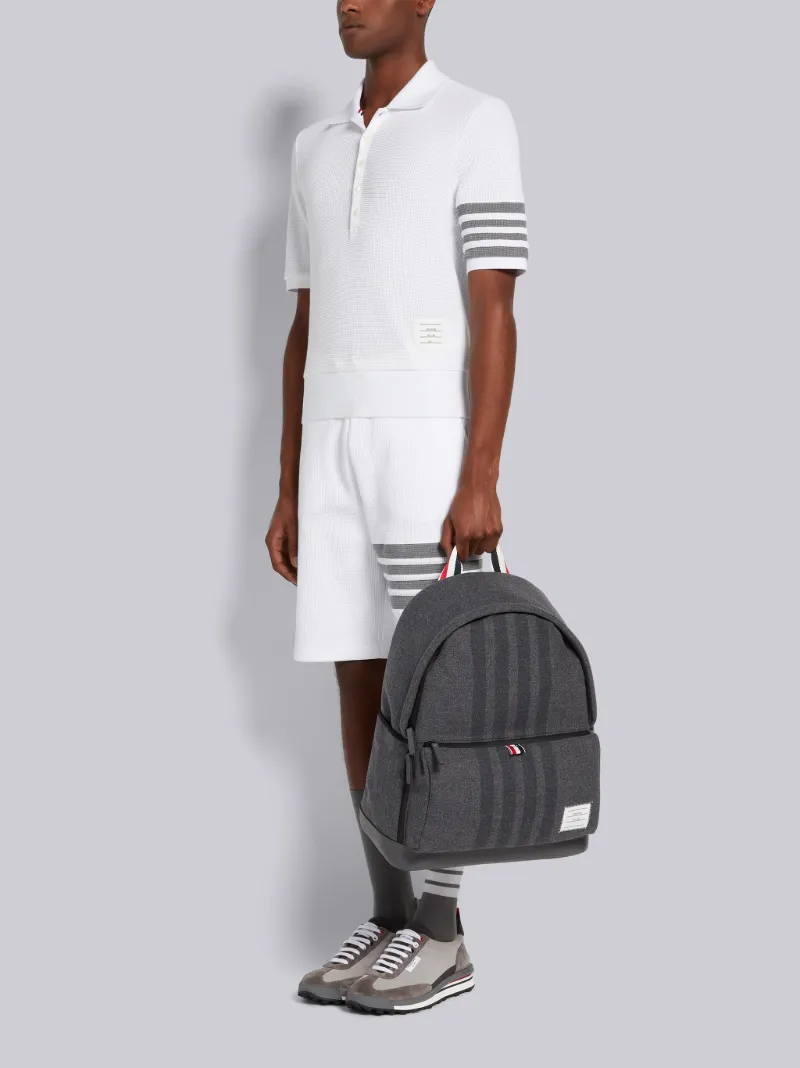 Medium Grey Double Face Melton 4-Bar Easy Backpack
