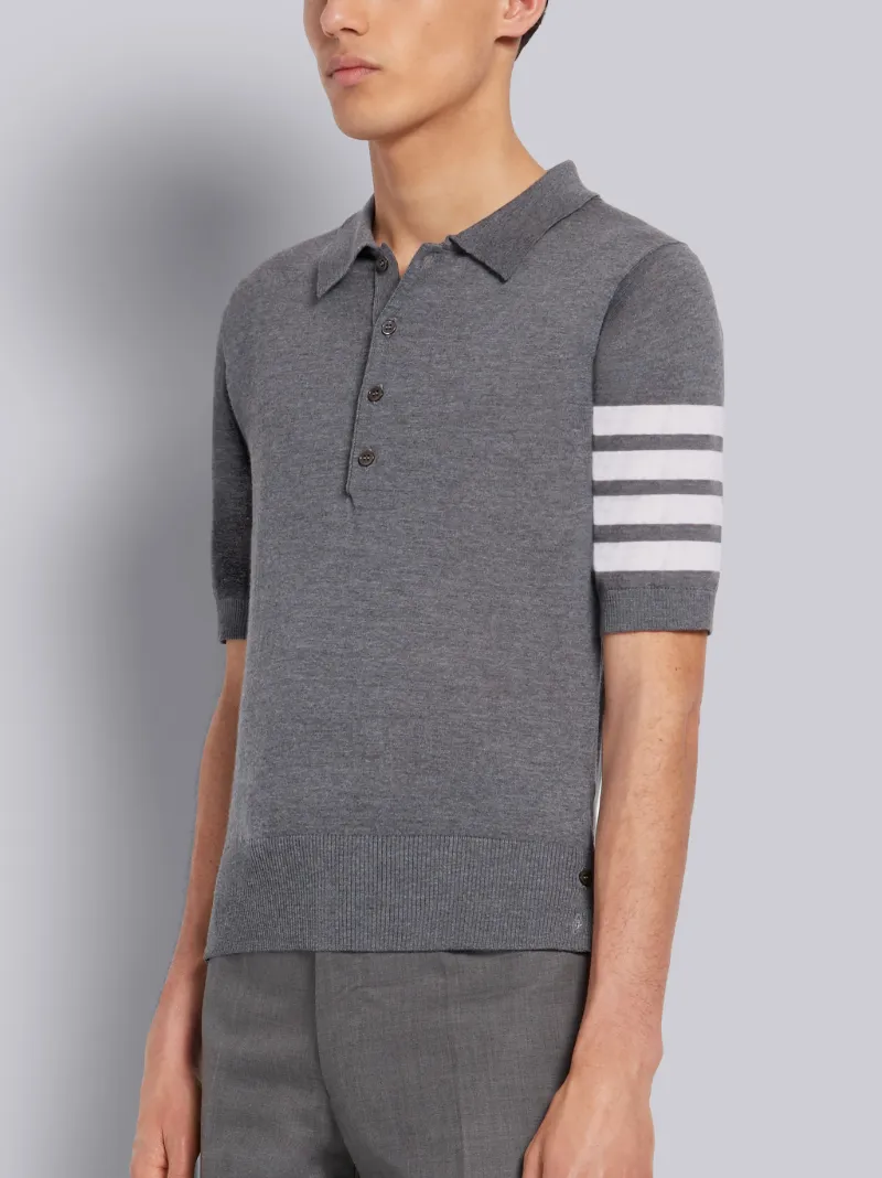 merino wool short sleeve polo shirt